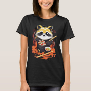 Otaku Raccoon Eet Japans Eten Ramen Noodles 2 T-shirt