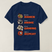 Otaku Ramen Anime Gaming Herhaal Gamer Video Games T-shirt (Design voorkant)