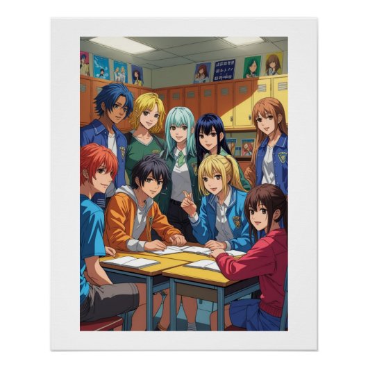 Otaku School Friends Perfect Poster (Voorkant)