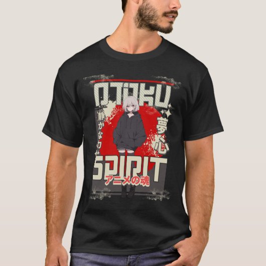 Otaku Spirit Anime Aesthetic Design T-shirt (Voorkant)