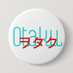 Otaku-toets 3in ronde button 7,6 cm