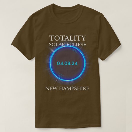 Otal Solar Eclipse 2024 New Hampshire Astronomy Lo T-shirt (Design voorkant)