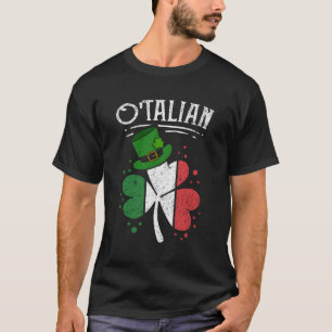 O'Talian Grappig Italiaans Iers Relatie St Patri T-shirt