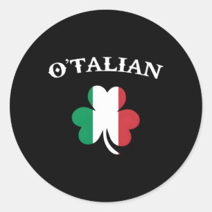 O'Talian Italiaans Iers St Patrick's Day C Ronde Sticker
