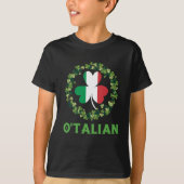 O'talian Italian Irish Saint Patricks Day Shamrock T-shirt (Voorkant)