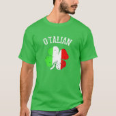 O'talian Italy St Patrick's Day Italia Flag Sham T-shirt (Voorkant)