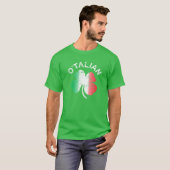 O'Talian St Patrick Shamrock Italië Vlag Shirt (Voorkant volledig)