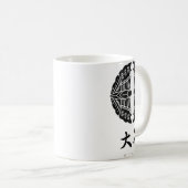 Otani Clan kamon met clan name Koffiemok (Voorkant rechts)