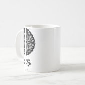 Otani Clan kamon met clan name Koffiemok (Voorkant links)