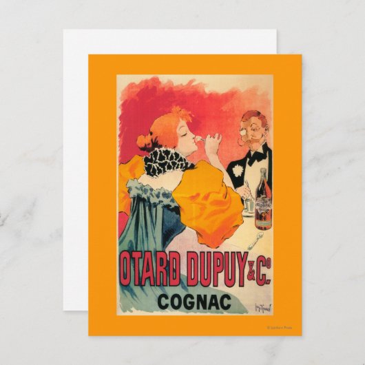 Otard-Dupuy & CO. Cognac Promotion Poster Briefkaart (Voorkant / Achterkant)