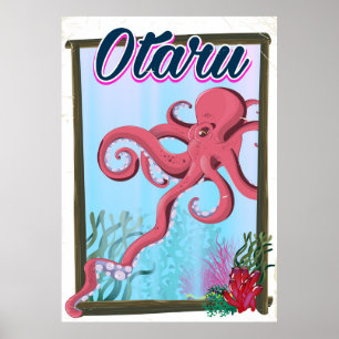 Otaru Japan Pijlinkt reisposter Poster
