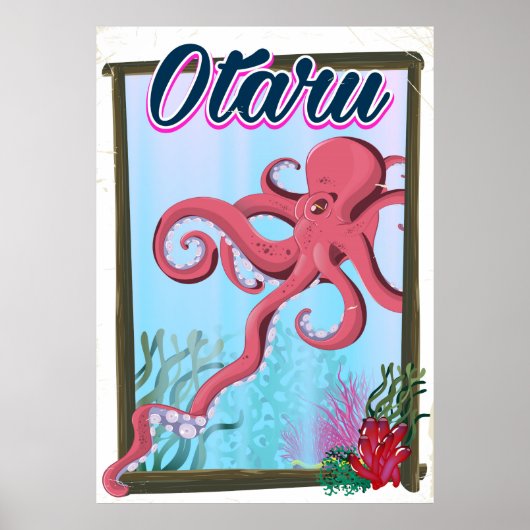 Otaru Japan Pijlinkt reisposter Poster (Voorkant)