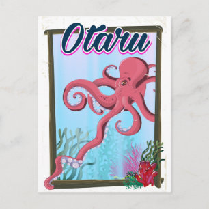 Otaru Japan Pijlinktvis reisposter Briefkaart