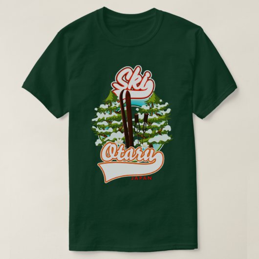 Otaru Japan ski T-shirt (Design voorkant)