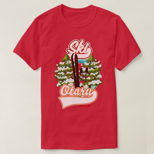 Otaru Japan ski T-shirt (Design voorkant)