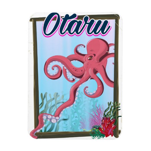 Otaru Japan Squid reisposter Magneet (Verticaal)