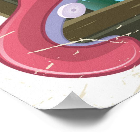 Otaru Japan Squid reisposter Poster (Hoek)