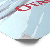 Otaru Tenguyama Japan Skigebied Reisposter Poster (Hoek)