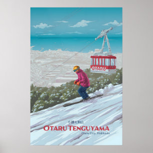 Otaru Tenguyama Japan Skigebied Reisposter Poster