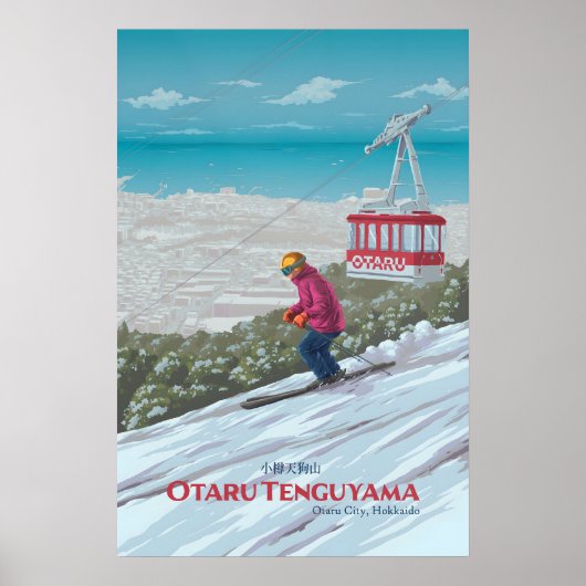 Otaru Tenguyama Japan Skigebied Reisposter Poster (Voorkant)