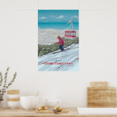 Otaru Tenguyama Japan Skigebied Reisposter Poster (Keuken)