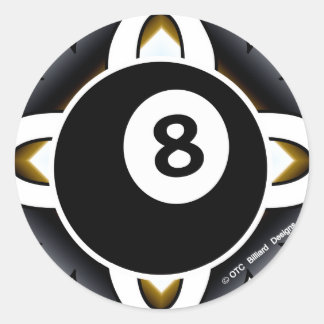 OTC Billiards 8 Ball Deco Ronde Sticker