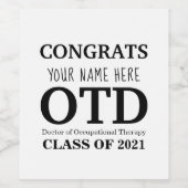  OTD wijnflesetiketten Wijn Etiket (Enkel label)