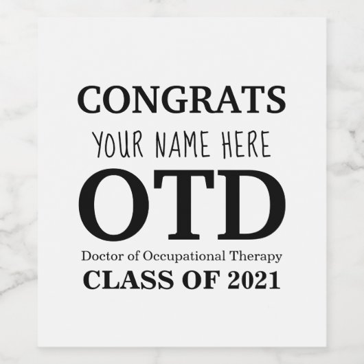  OTD wijnflesetiketten Wijn Etiket (Enkel label)