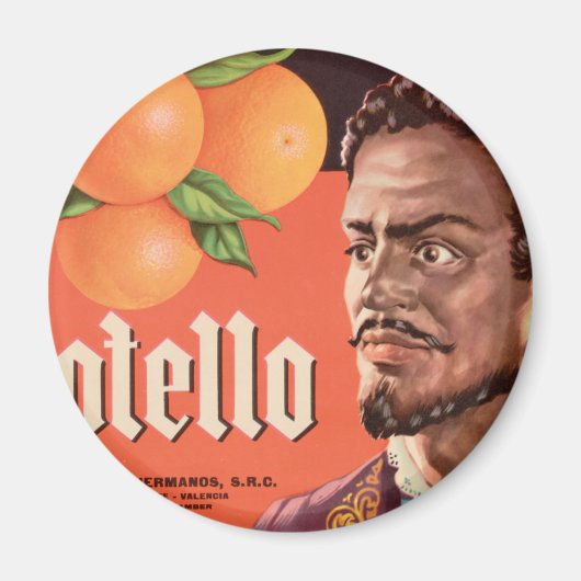Otello Oranje Label Magneet (Voorkant)