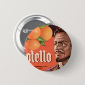 Otello Oranje Label Ronde Button 5,7 Cm (Voorkant /achterkant)