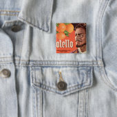 Otello Oranje Label Vierkante Button 5,1 Cm (In situ)