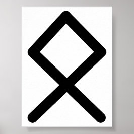 OTHALA Noordse Rune (Erfenis, Afkomst) | Elder Fut Poster