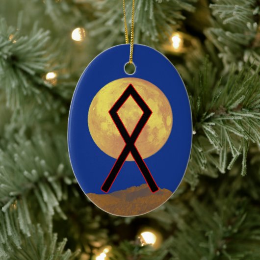 Othala Viking Rune Yule Ornament - Thuis! (Boom)