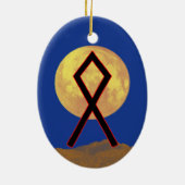 Othala Viking Rune Yule Ornament - Thuis! (Achterkant)
