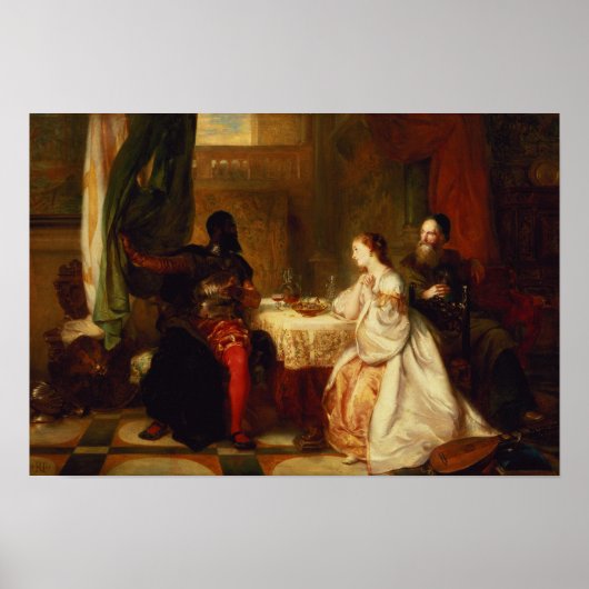 Othello die zijn avonturen aan Desdemona relateert Poster (Voorkant)