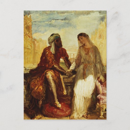 Othello en Desdemona in Venetië, 1850 Briefkaart (Voorkant)