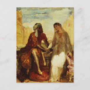 Othello en Desdemona in Venetië, 1850 Briefkaart