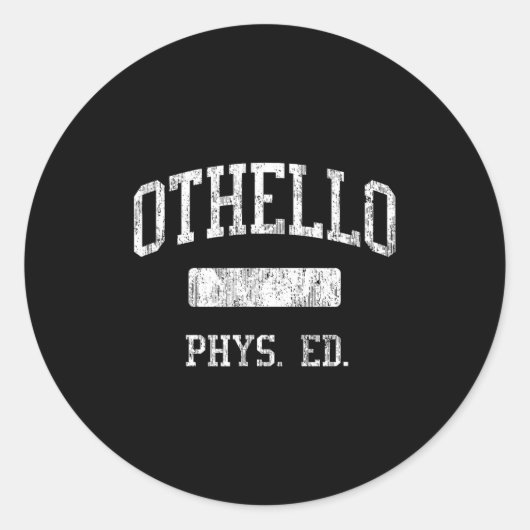 Othello High School Hs Othello Wa Phys Ed  Ronde Sticker (Voorkant)