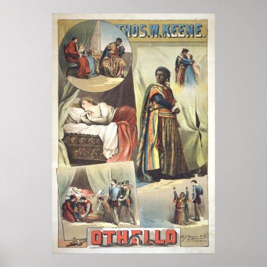 Othello Original 1884 Poster (Voorkant)