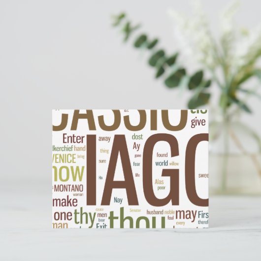 Othello Word Mosaic Briefkaart (Staand voorkant)