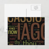 Othello Word Mosaic Briefkaart (Voorkant / Achterkant)