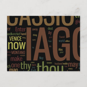 Othello Word Mosaic Briefkaart