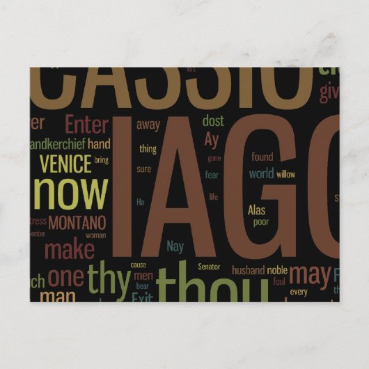 Othello Word Mosaic Briefkaart (Voorkant)