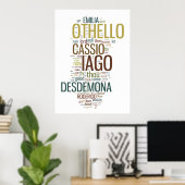 Othello Word Mosaic Poster (Thuiskantoor)