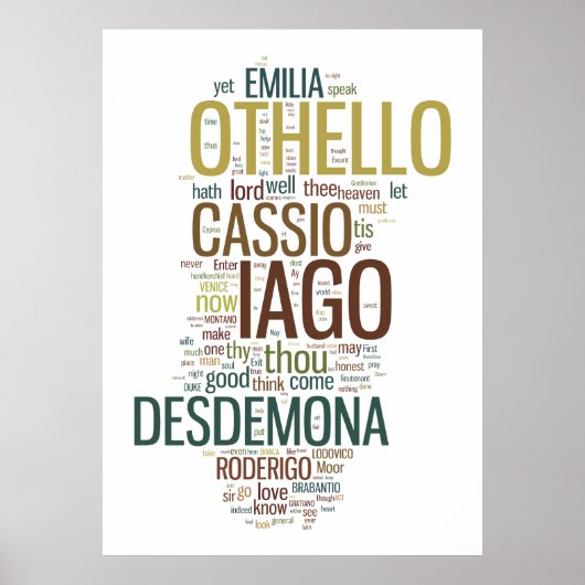 Othello Word Mosaic Poster (Voorkant)