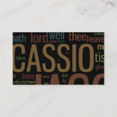 Othello Word Mosaic Visitekaartje (Achterkant)