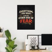 Other Side Of Fear - Success Motivational Poster (Thuiskantoor)