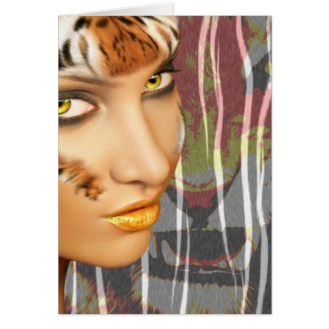 Otherkin Tiger Female Therian art, stunning makeup (Voorkant)
