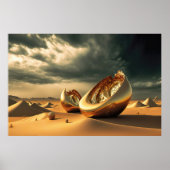 Otherworld Relics – Surreal Desert Sculpture Poster (Voorkant)