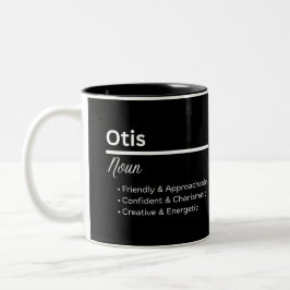 Otis Boy Name Definition Personalized Mug Tweekleurige Koffiemok